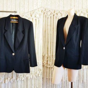 Vintage 90s Ellen Tracy 100% Pure Wool Blazer